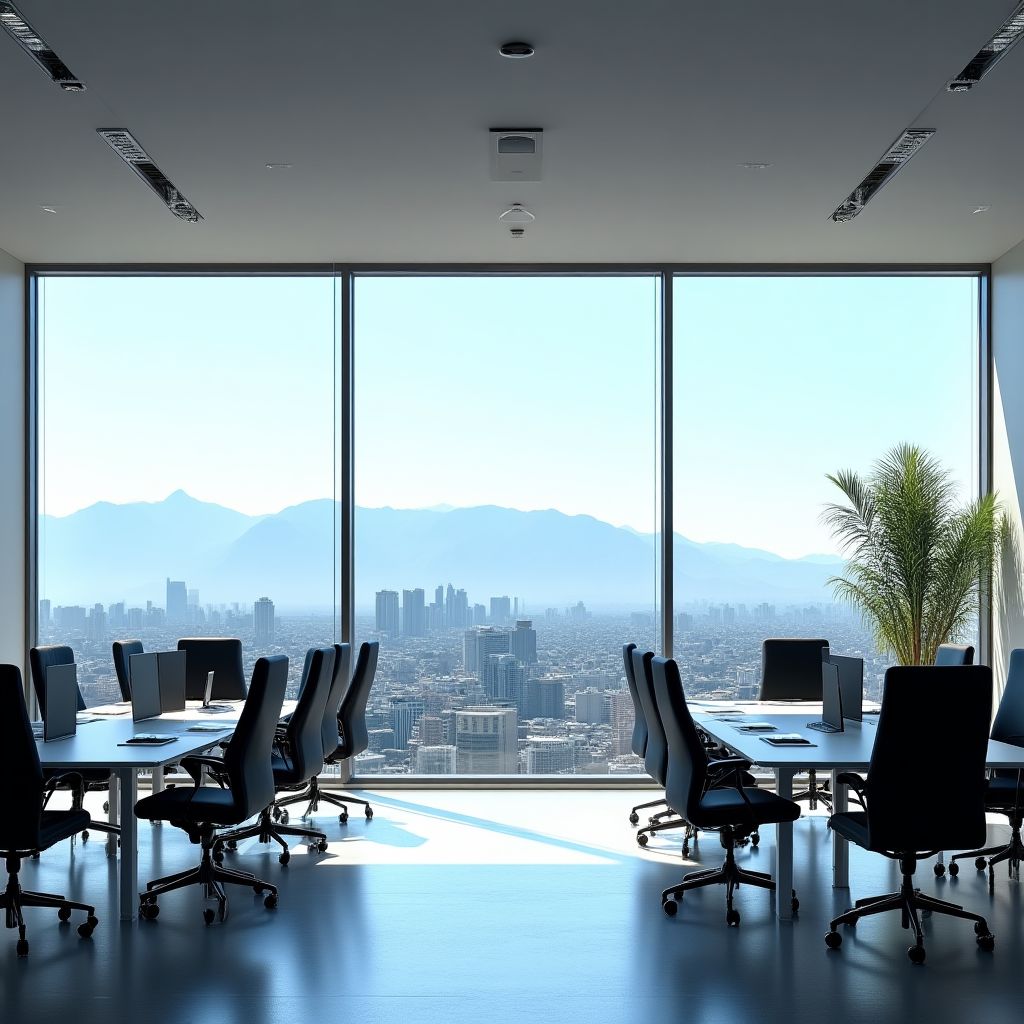 Oficinas modernas de FinanChile en Santiago.